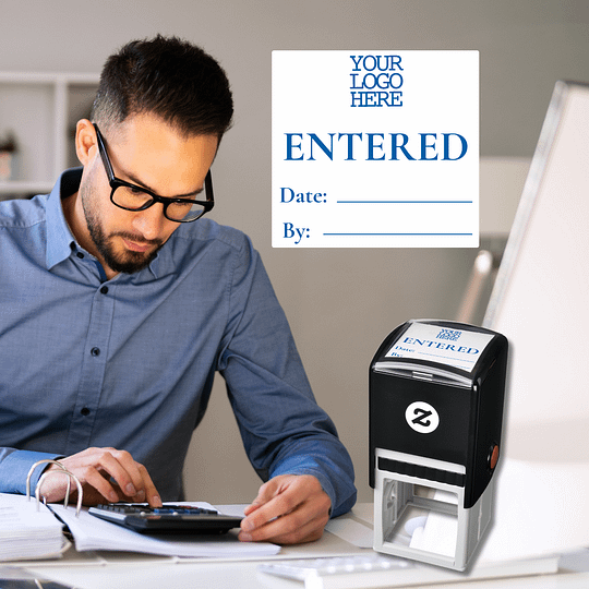 Accounting Bookkeeping Transaction Entered Self-inking Stamp