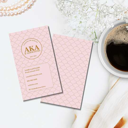 Elegant Gold Trellis Business Card