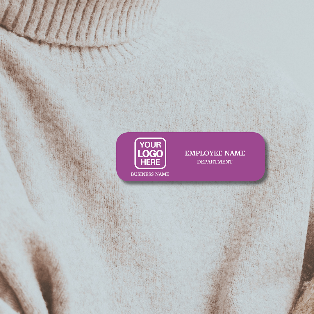 Modern Magenta Custom Business Name Tag