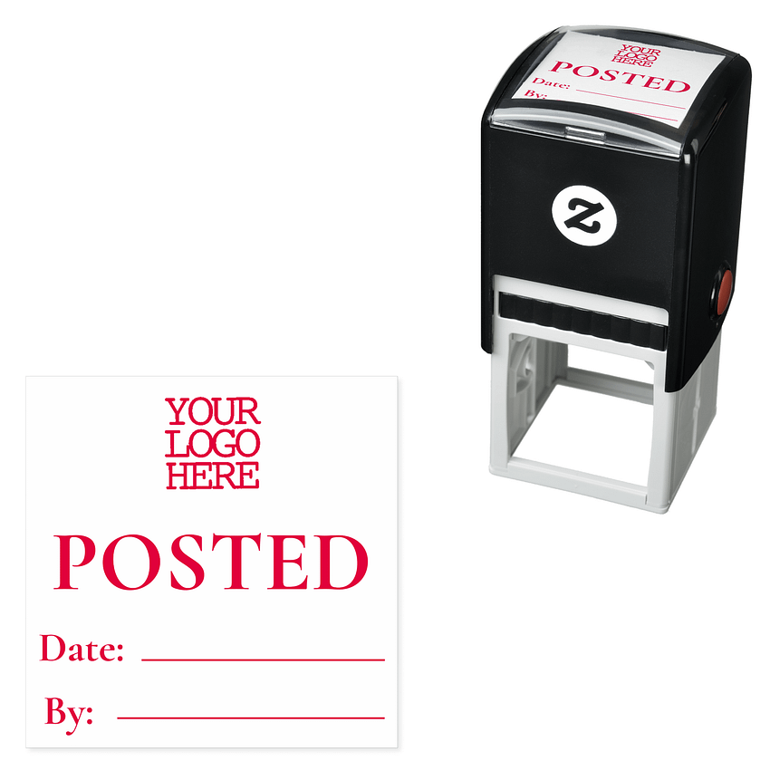 Accounting Bookkeeping Transaction Posted Self-ink Self-inking Stamp