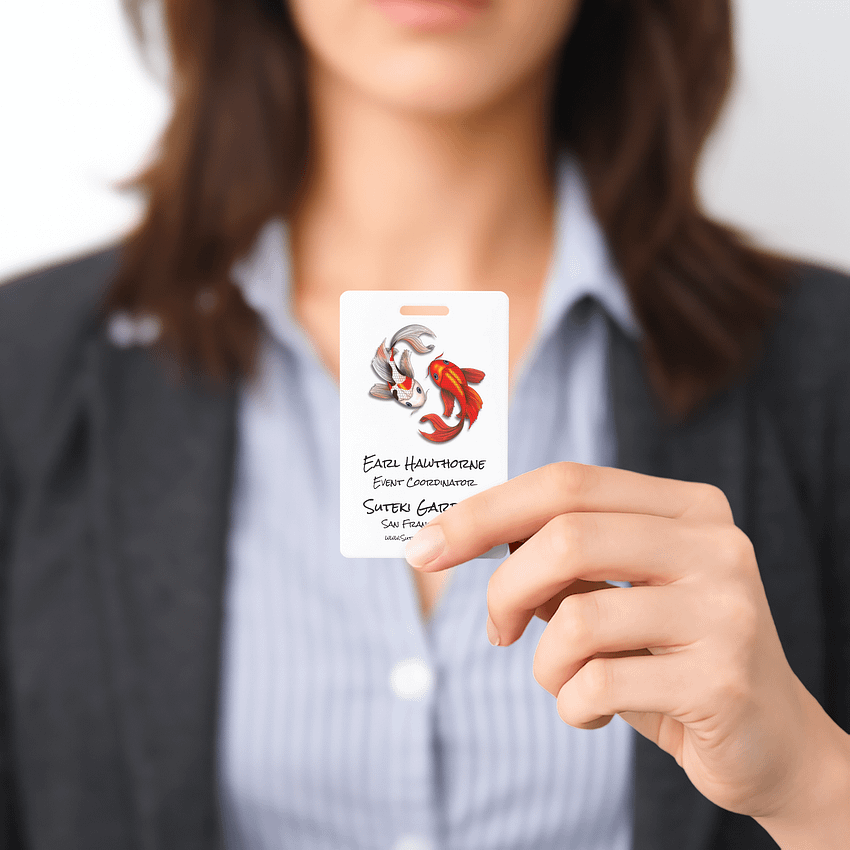 Koi Fish Botanical Gardens Employee Badge