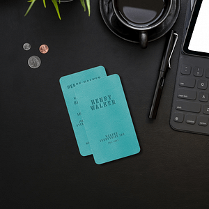 Business-Card-Embossed-Leather-Turquoise